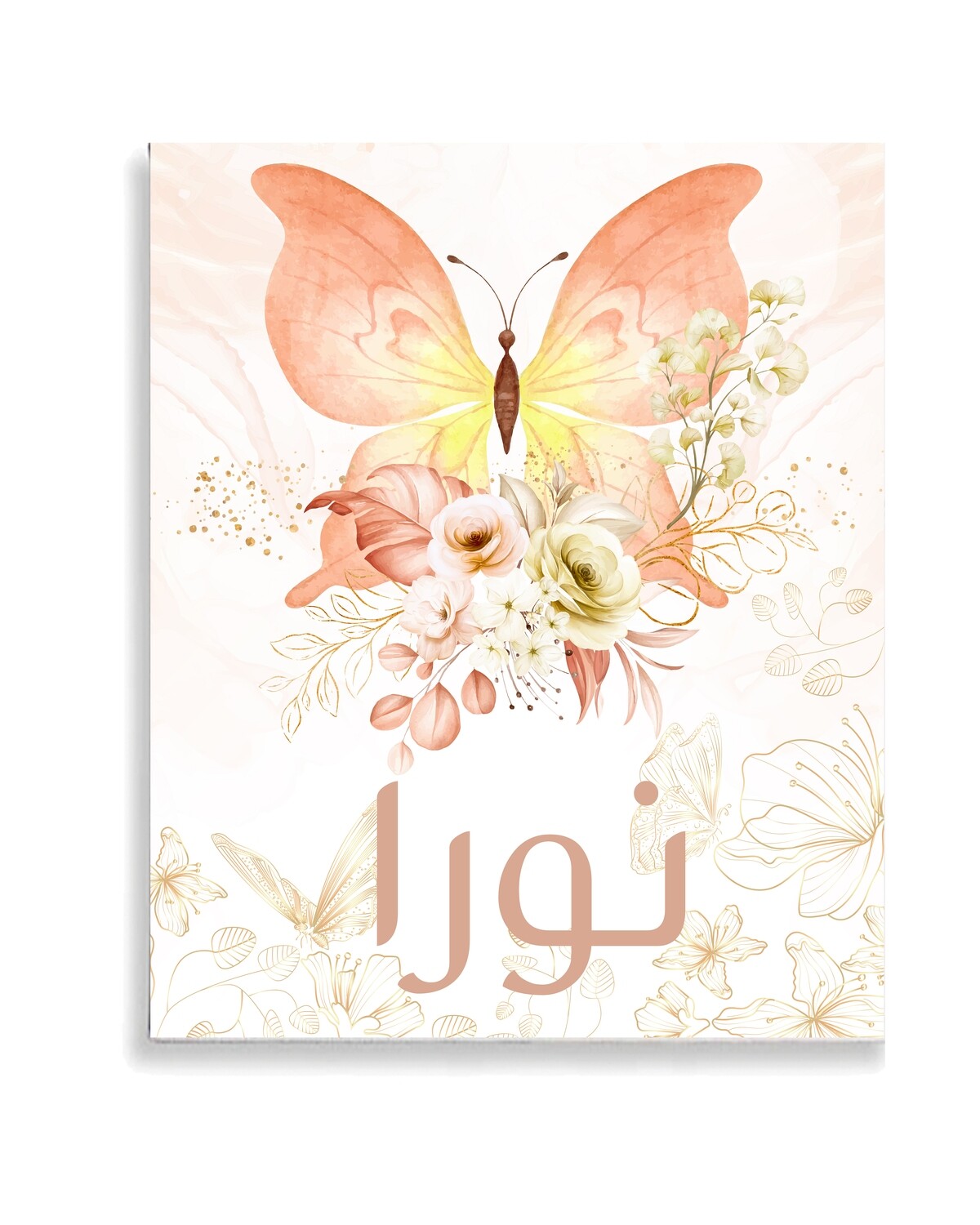 Butterfly Floral Canvas