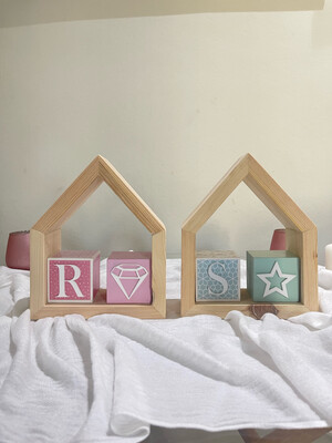 Patterned Letter Blocks 
