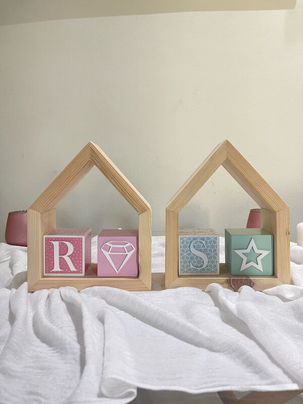 Patterned Letter Blocks 