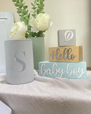 Baby Blocks Set ”Hello Baby Boy/Baby girl”