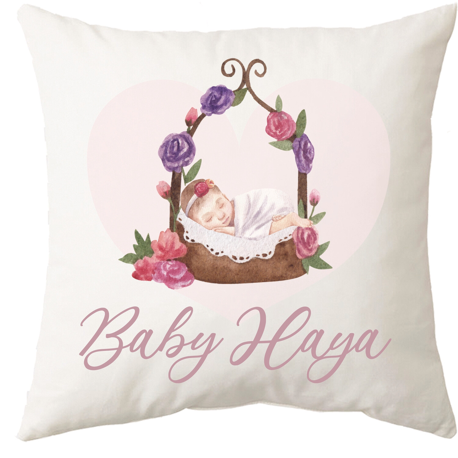 Newborn Baby Girl Cushion