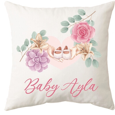 Newborn Baby Girl Cushion