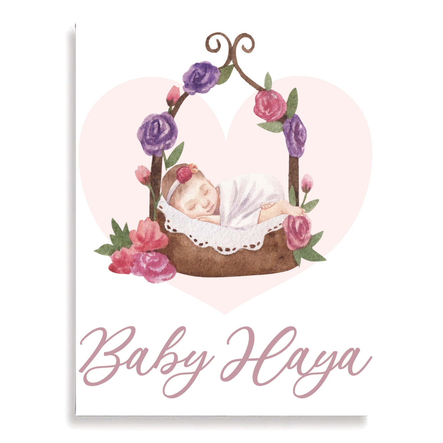 Newborn Baby Girl Canvas