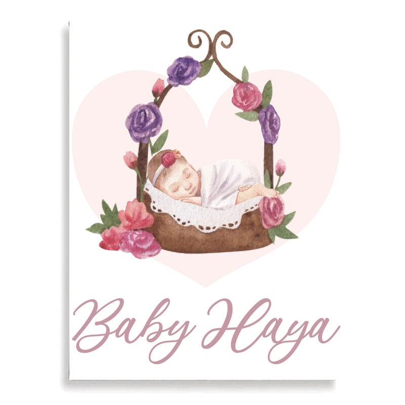 Newborn Baby Girl Canvas