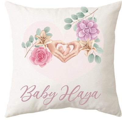 Newborn Baby Girl Cushion