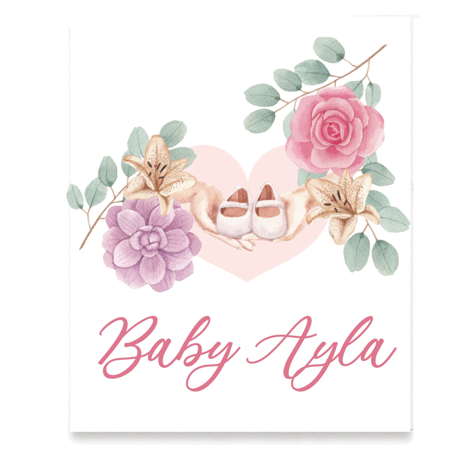 Newborn Baby Girl Canvas