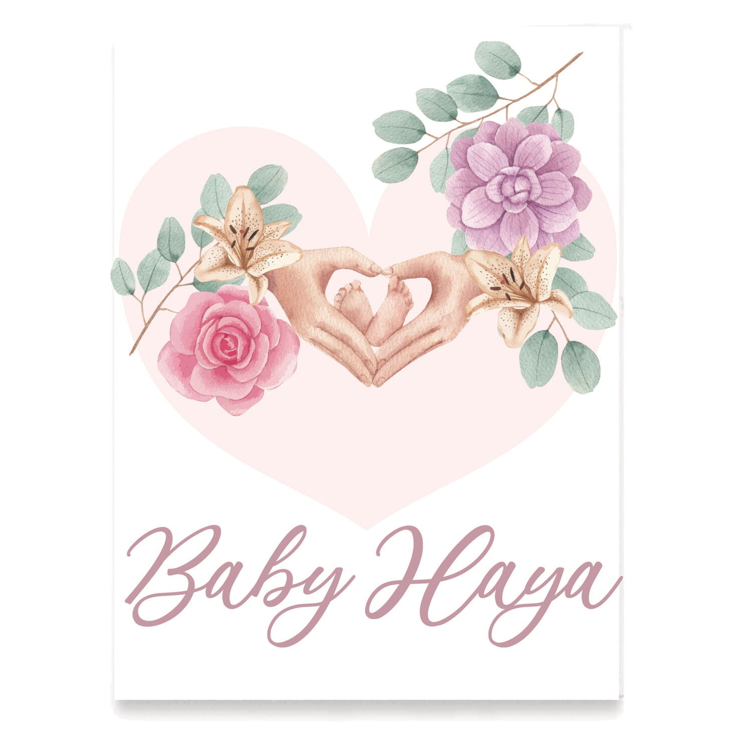 Newborn Baby Girl Canvas