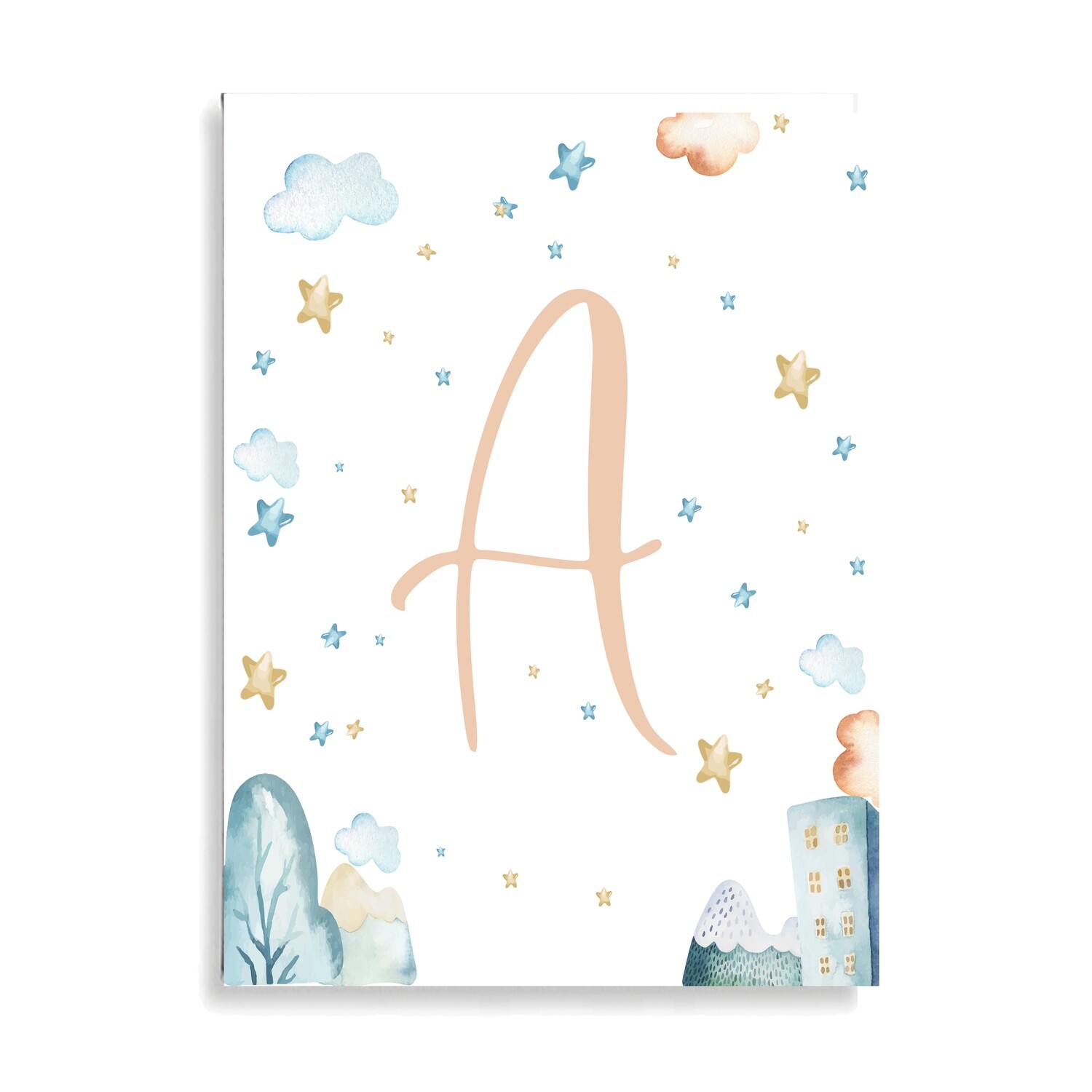 First Letter Cityscape Canvas