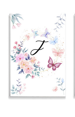 Butterfly Letter Canvas