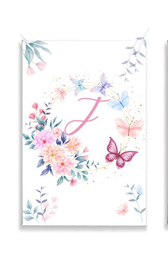 Butterfly Letter Canvas