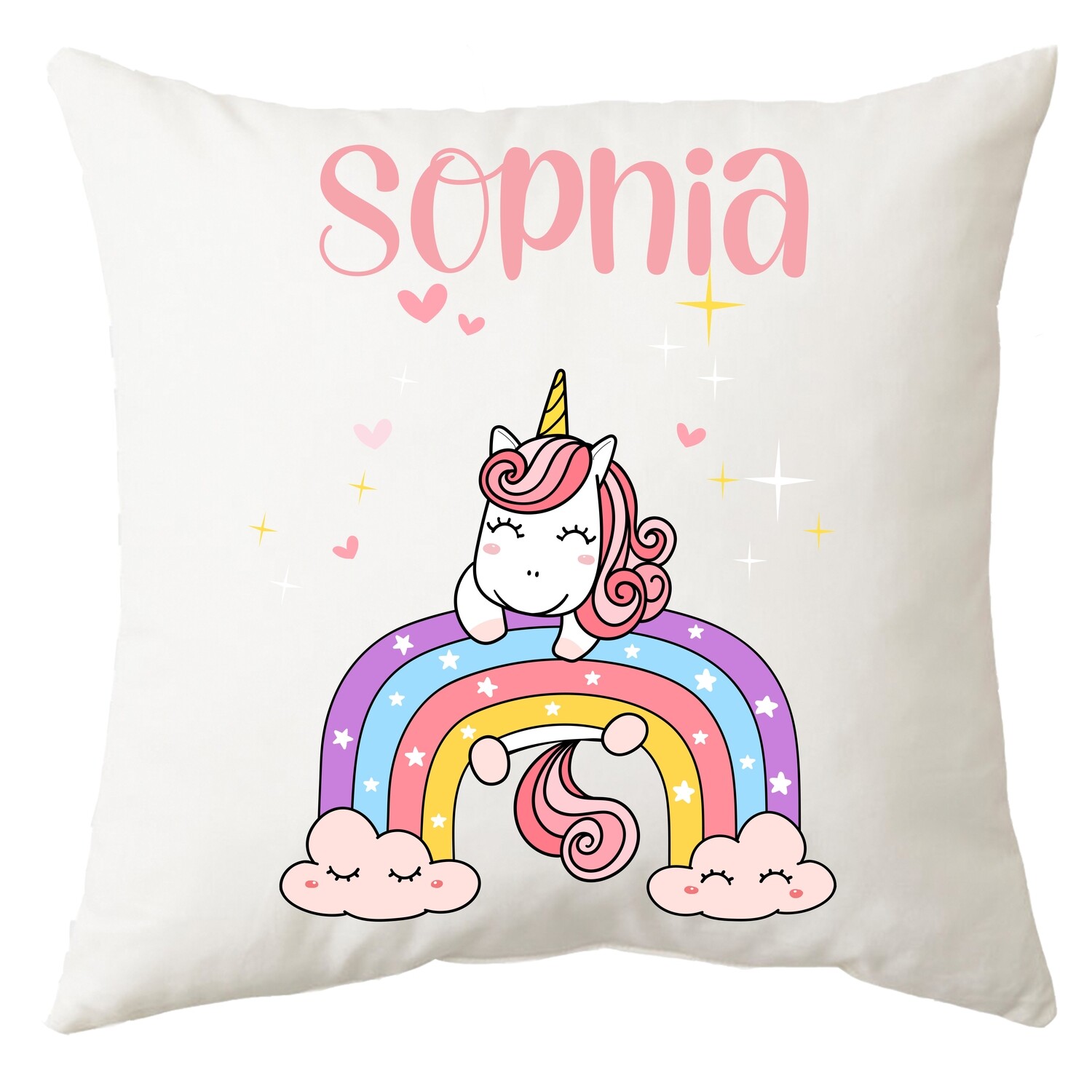 Unicorn and Rainbow Cushion