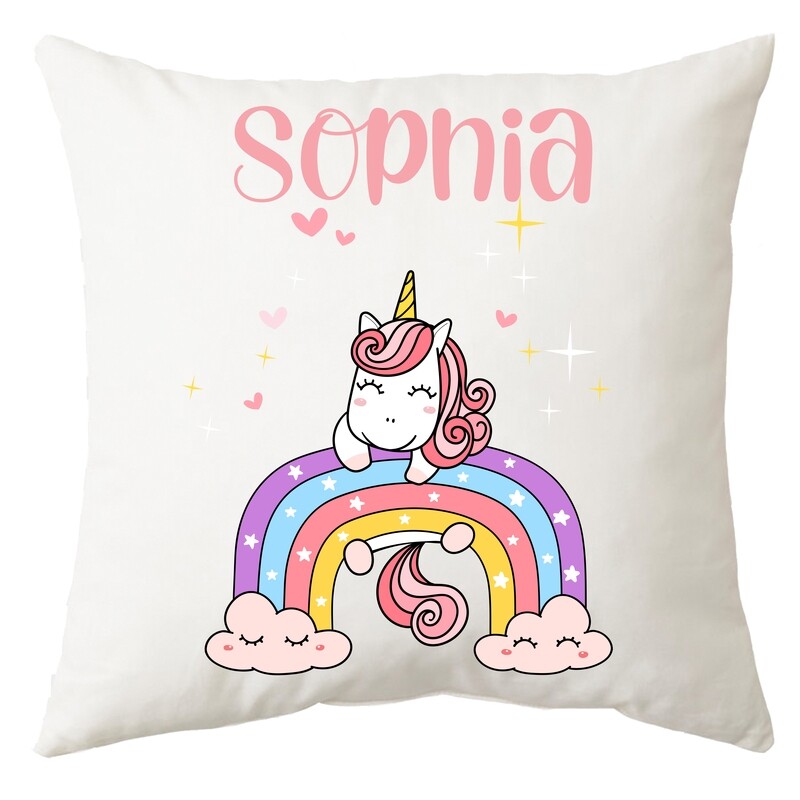 Unicorn and Rainbow Cushion
