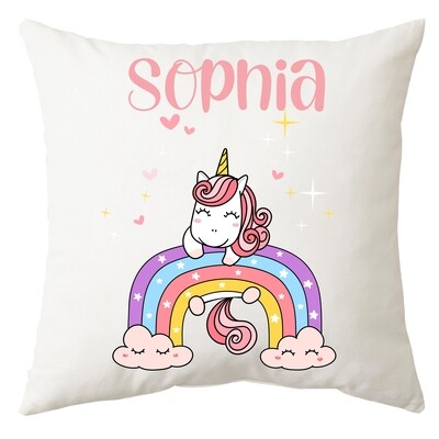 Unicorn and Rainbow Cushion