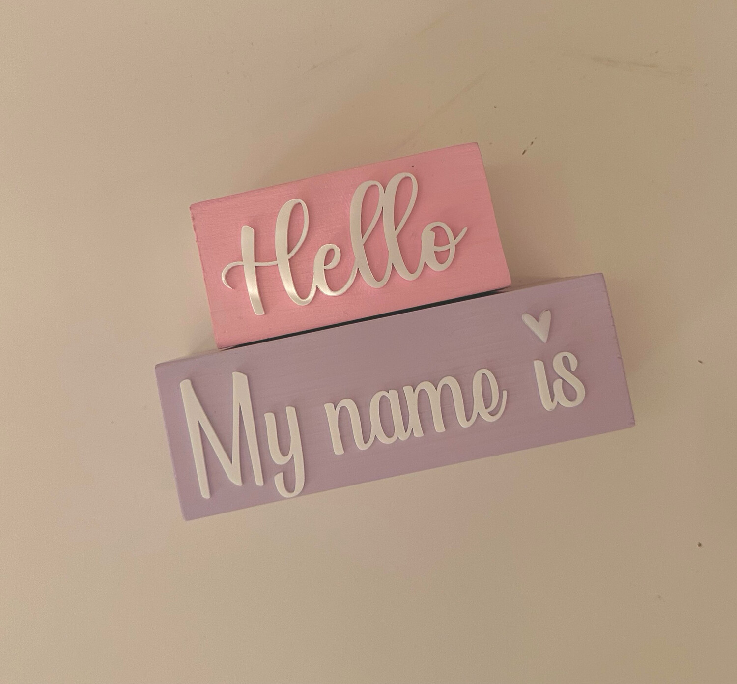 Baby Blocks Set “Hello,My name is