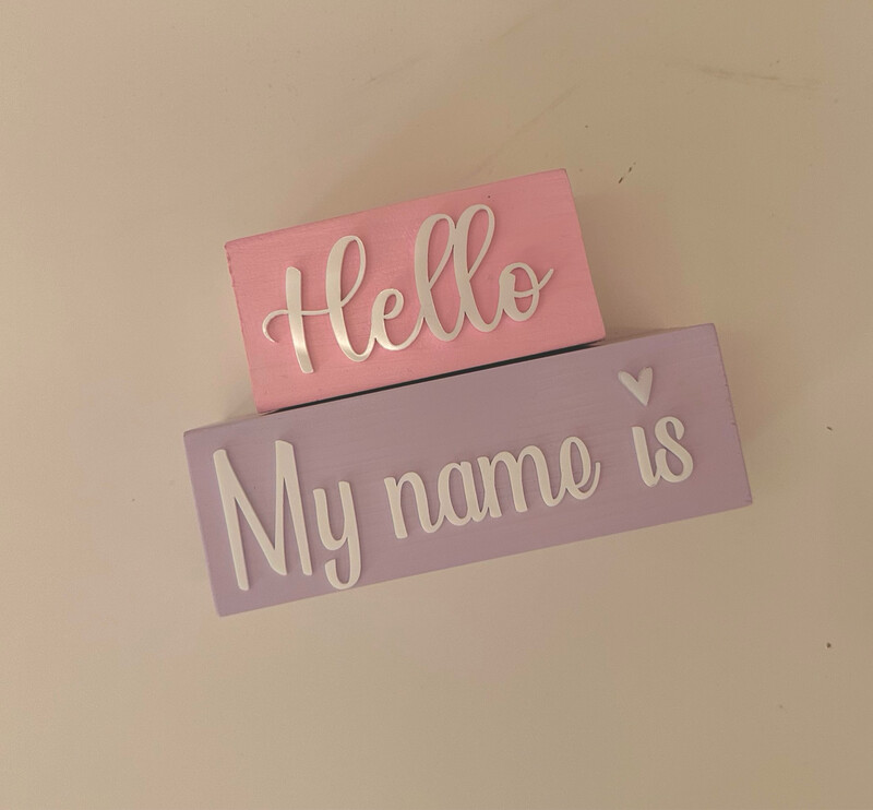 Baby Blocks Set “Hello,My name is