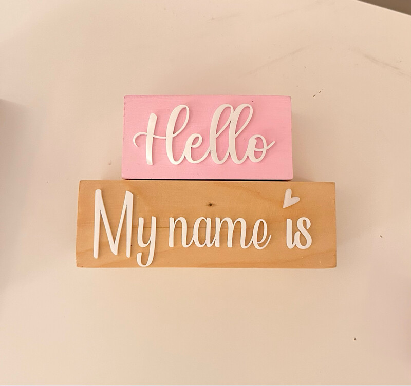 Baby Blocks Set “Hello,My name is