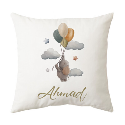 Elephant &amp; Balloon Cushion