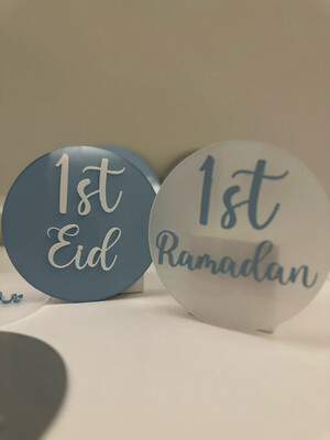 Acrylic Circles Set-First Ramadan&amp;Eid