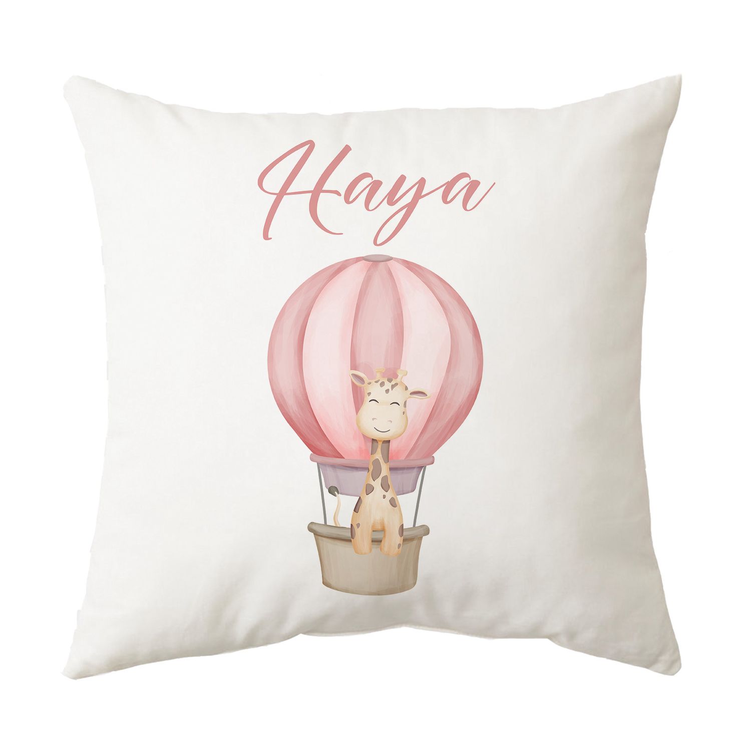 Giraffe in Hot-air Balloon Cushion