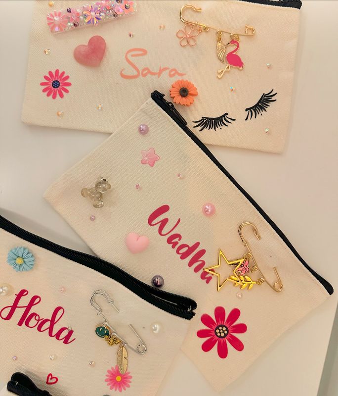 Pouch with charms