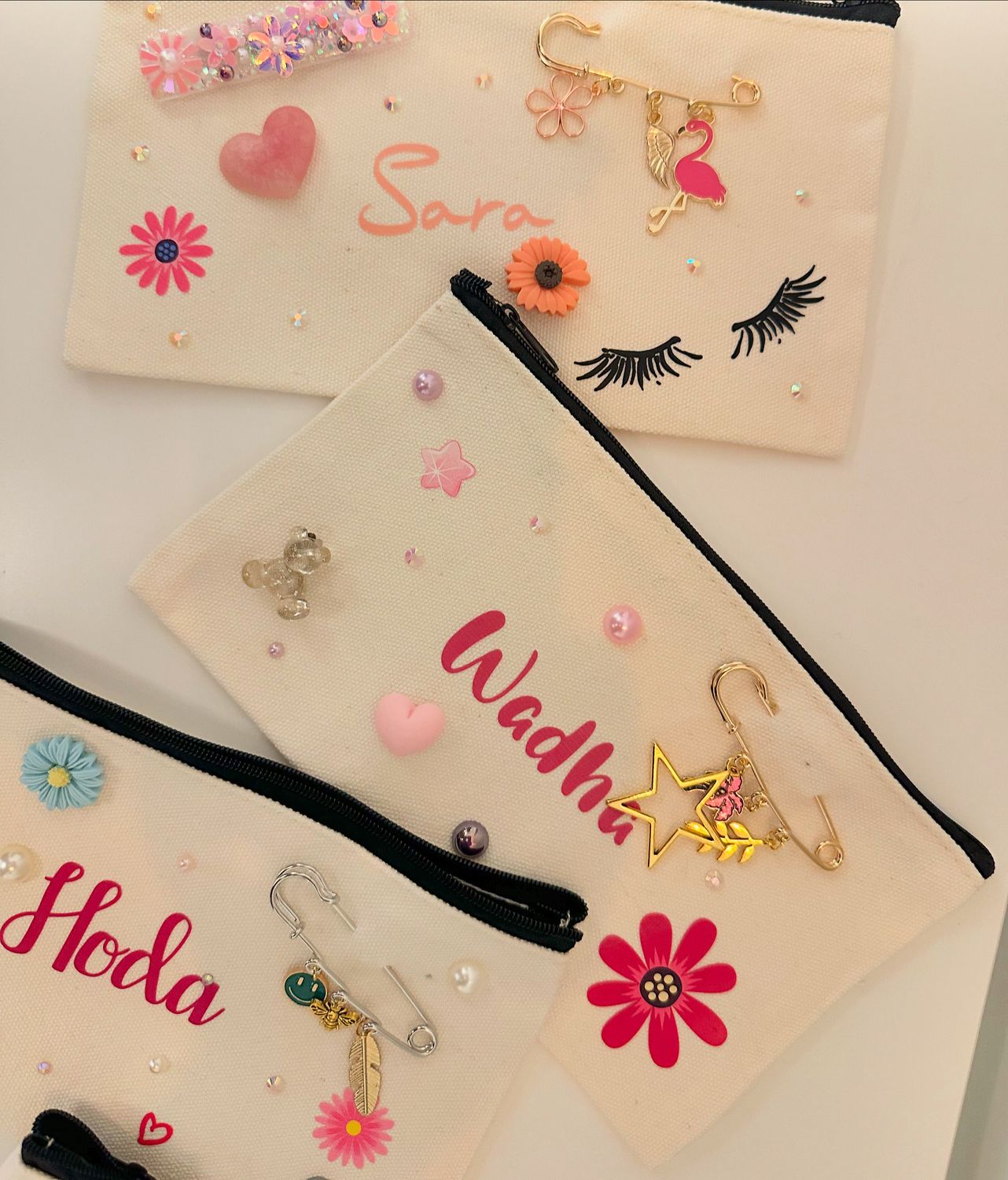 Pouch with charms