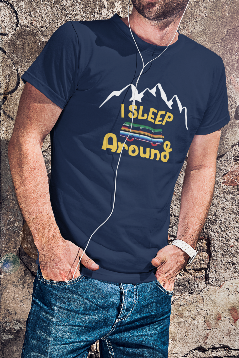 'I SLEEP AROUND' Motorhome/ Campervan Crew & V-Neck