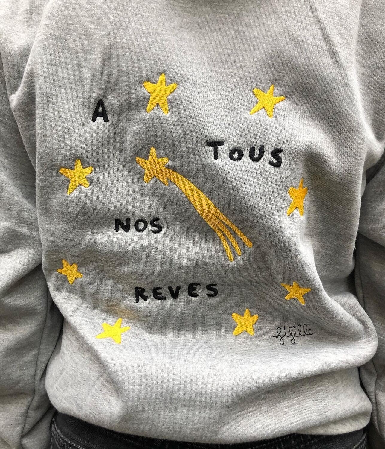 Pull à capuche "À tous nos rêves" taille S