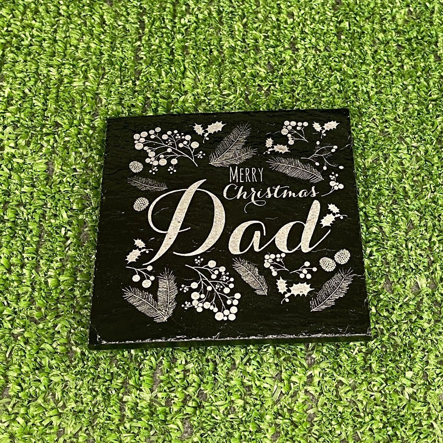 Dad Christmas Drinks Slate Coaster