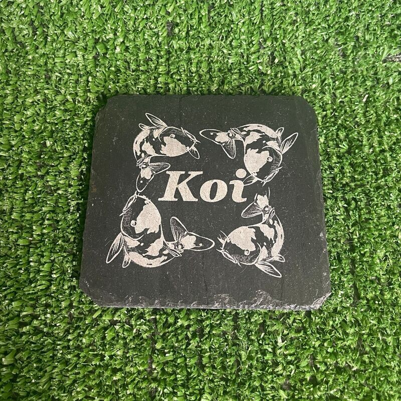 4 Koi Slate Coaster