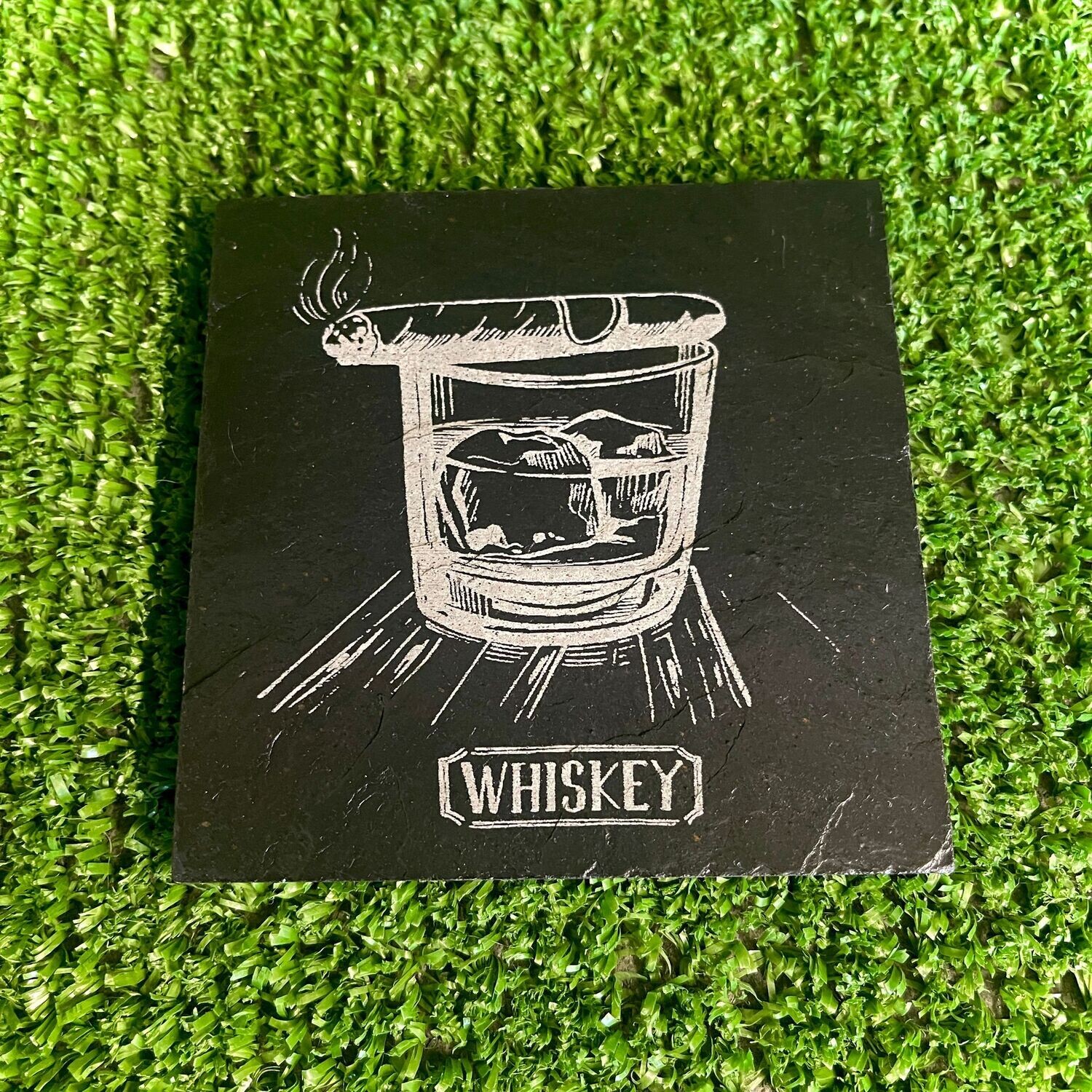 Whiskey  Slate Drinks Coaster
