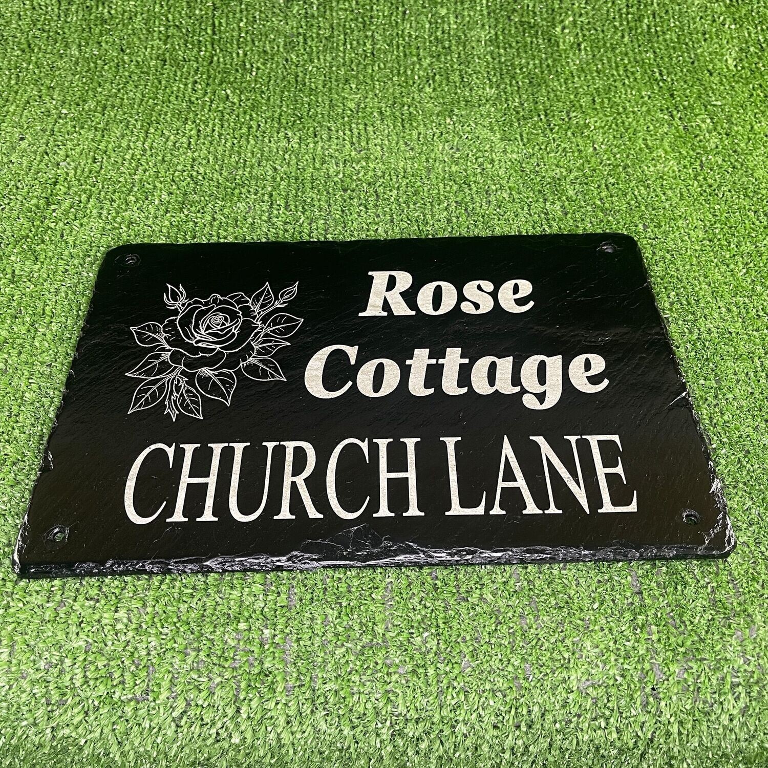 Laser Engraved Slate House Sign 30x20cm