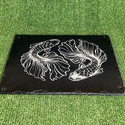 30x20cm Pond Koi Slate Sign