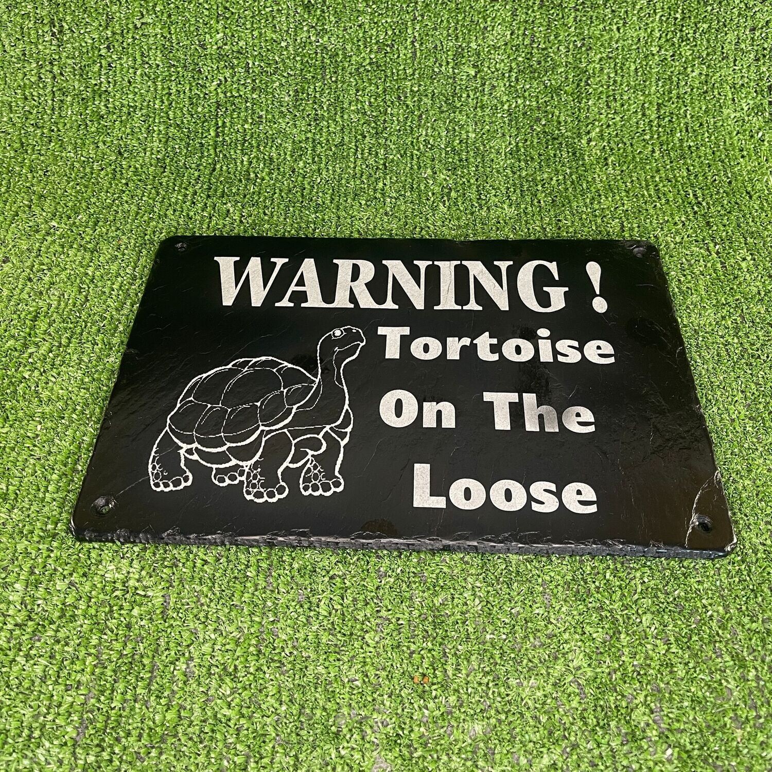 TORTOISE Slate Warning Sign 30x20cm