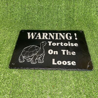 TORTOISE Slate Warning Sign 30x20cm