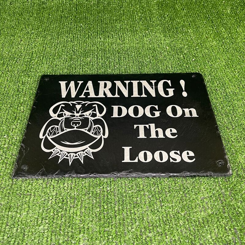 DOG Slate Warning Sign 30x20cm