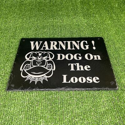DOG Slate Warning Sign 30x20cm