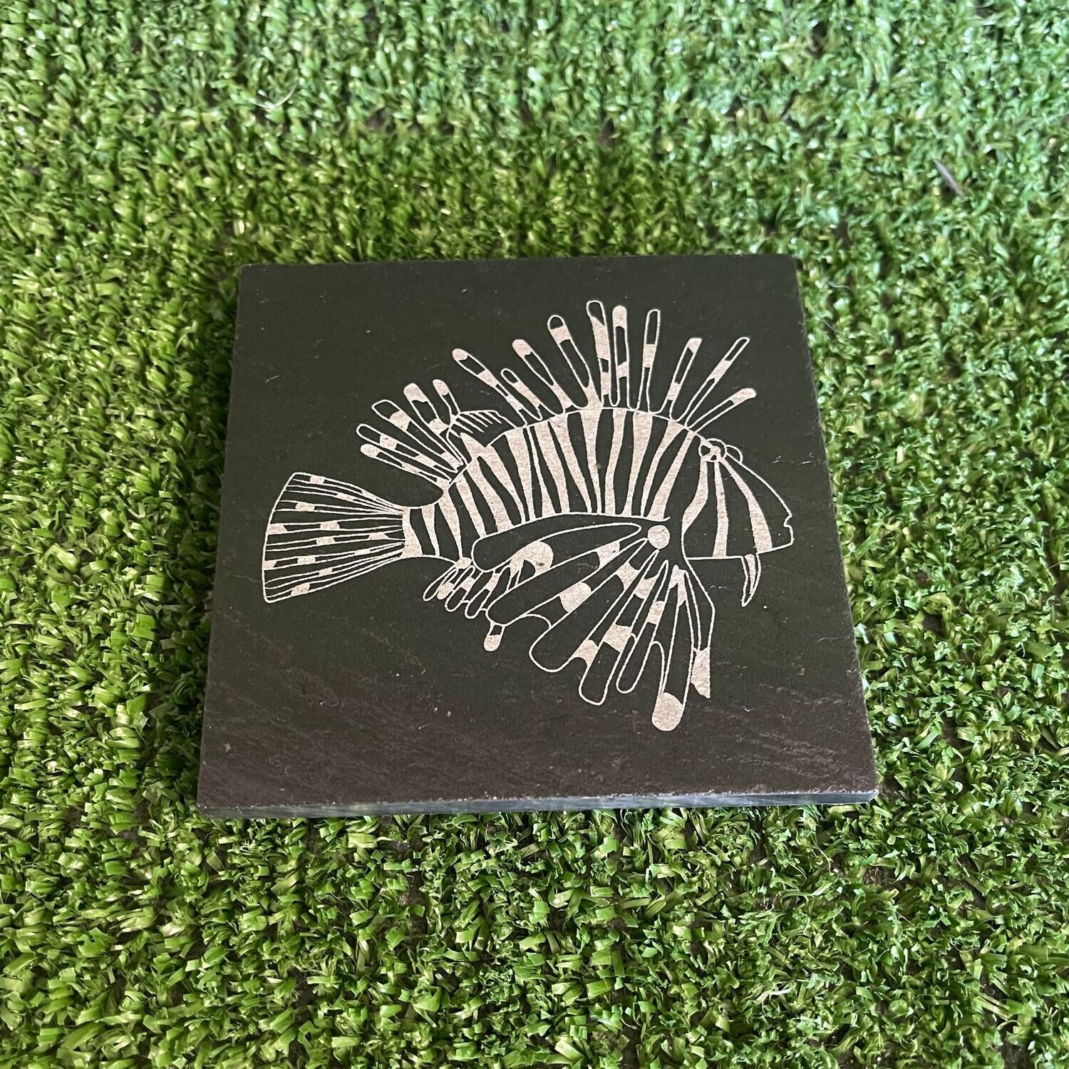 Lion Fish Slate Coaster