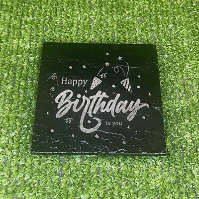 Happy Birthday Slate Coaster Happy Birthday Slate Coaster