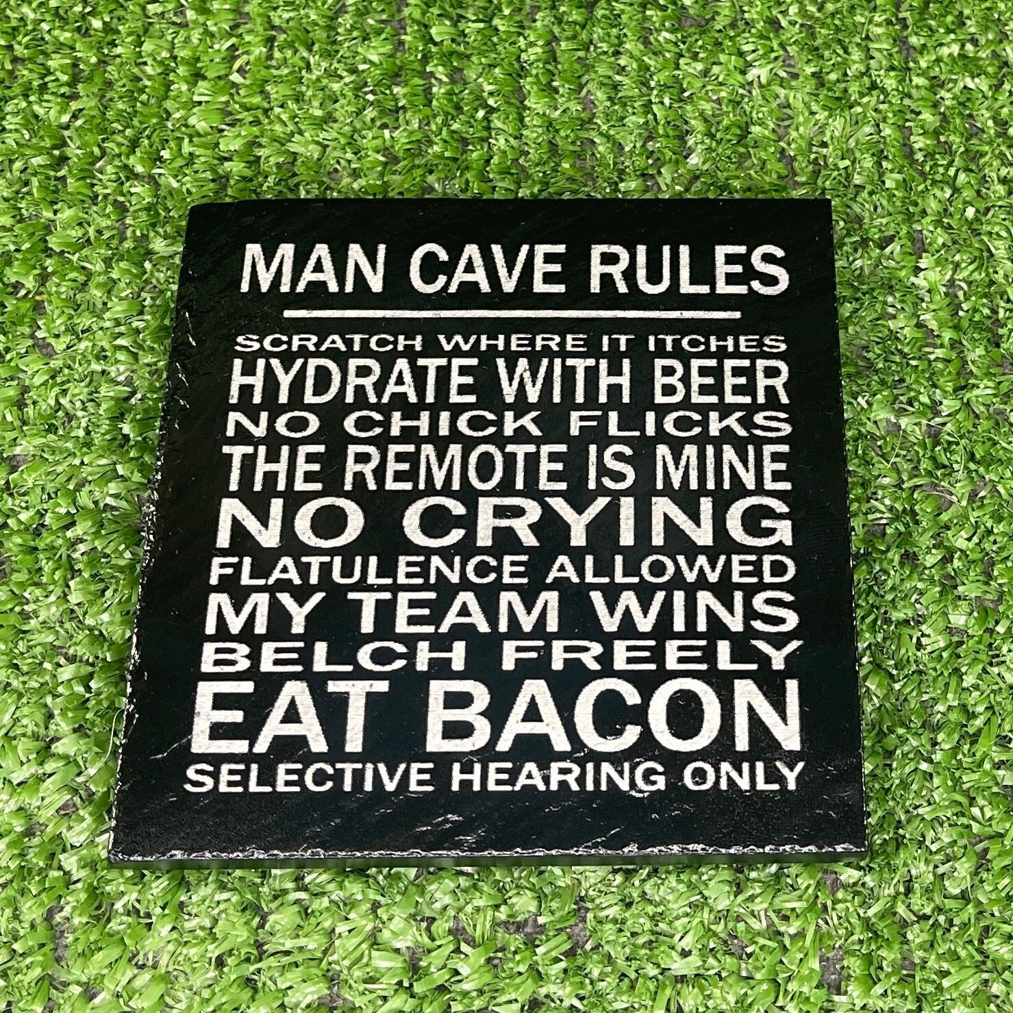 Man Cave Slate Coaster 2