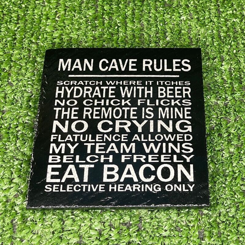 Man Cave Slate Coaster 2