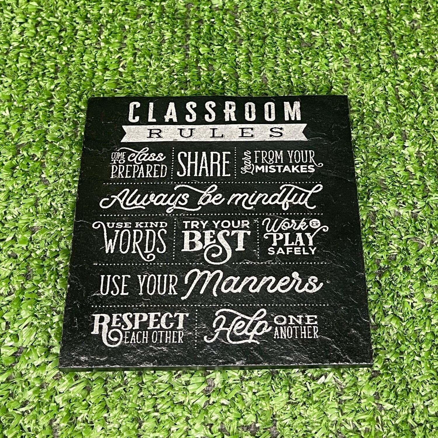 Classroom Rules Slate Coaster