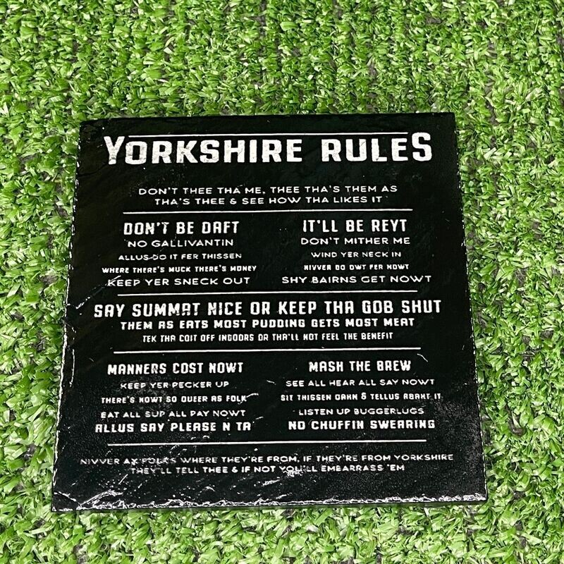 Yorkshire Rules Slate Coaster