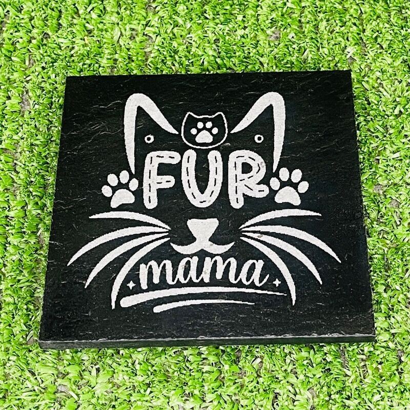 Fur Mama Slate Coaster