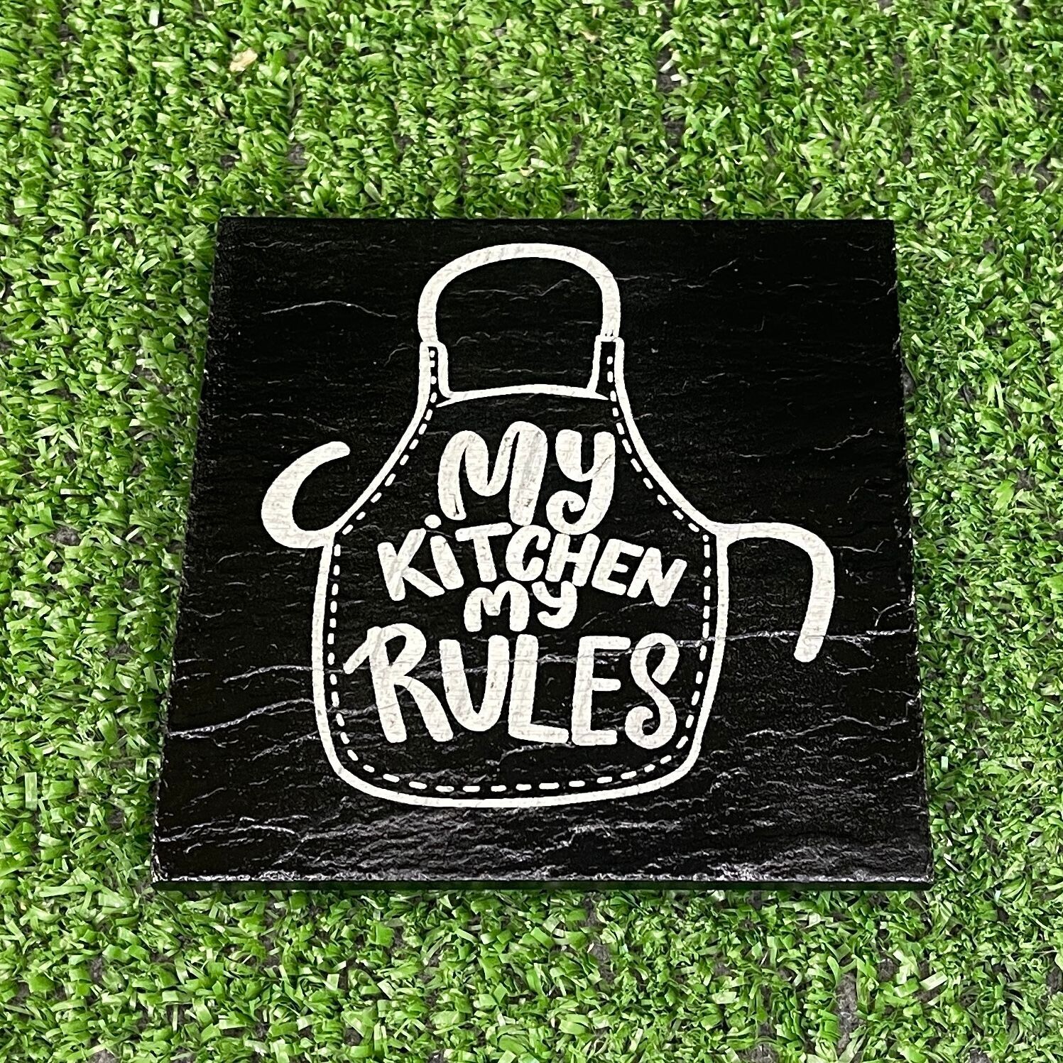 Kitchen Rules Apron Coaster