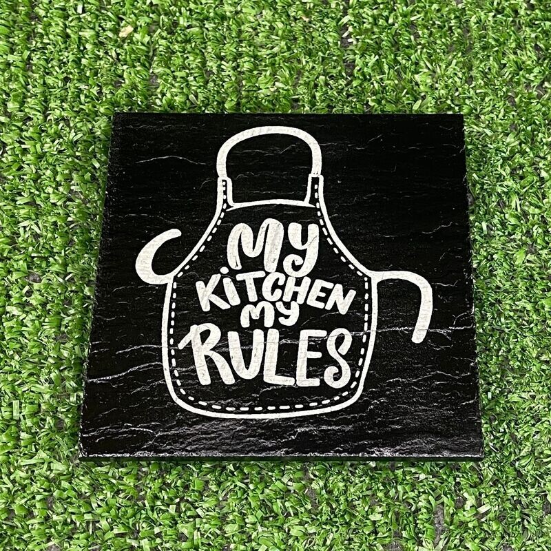 Kitchen Rules Apron Coaster