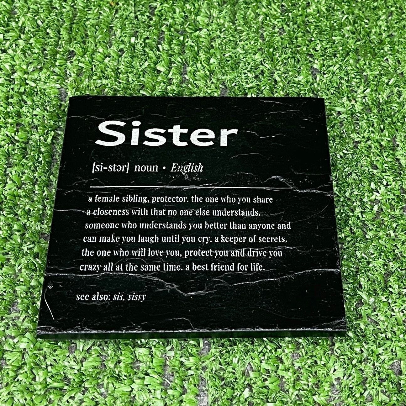 Sister Slate Coaster