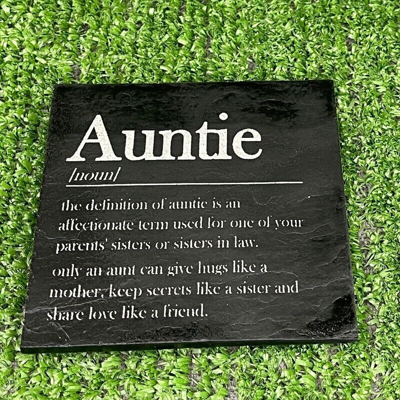 Auntie Slate Coaster