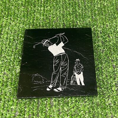 Golf Slate Coaster Golf Slate Coaster