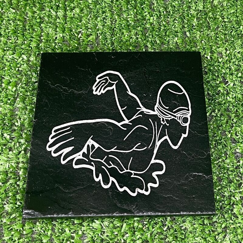 Swimming Slate Coaster