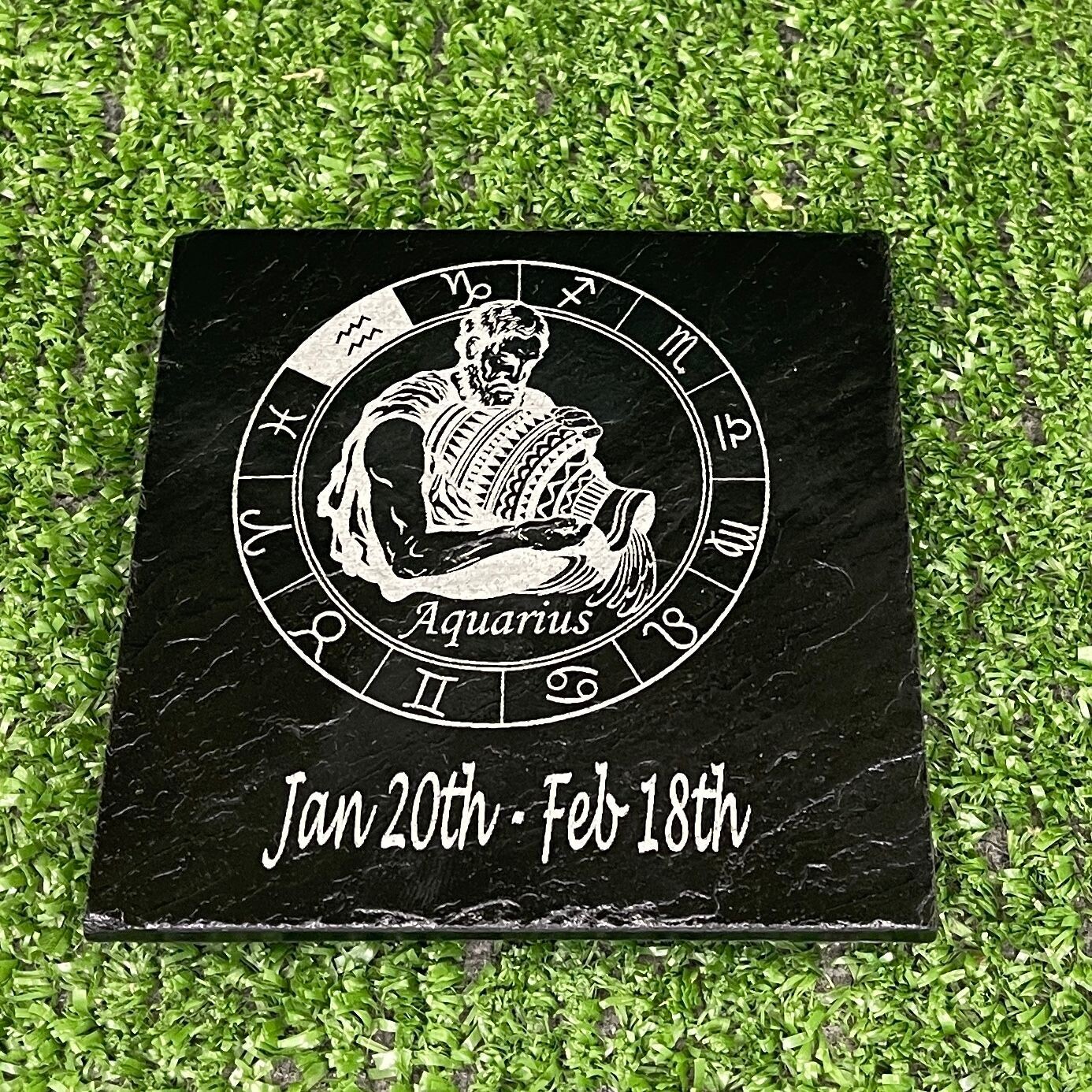 Aquarius Horoscope Slate Coaster